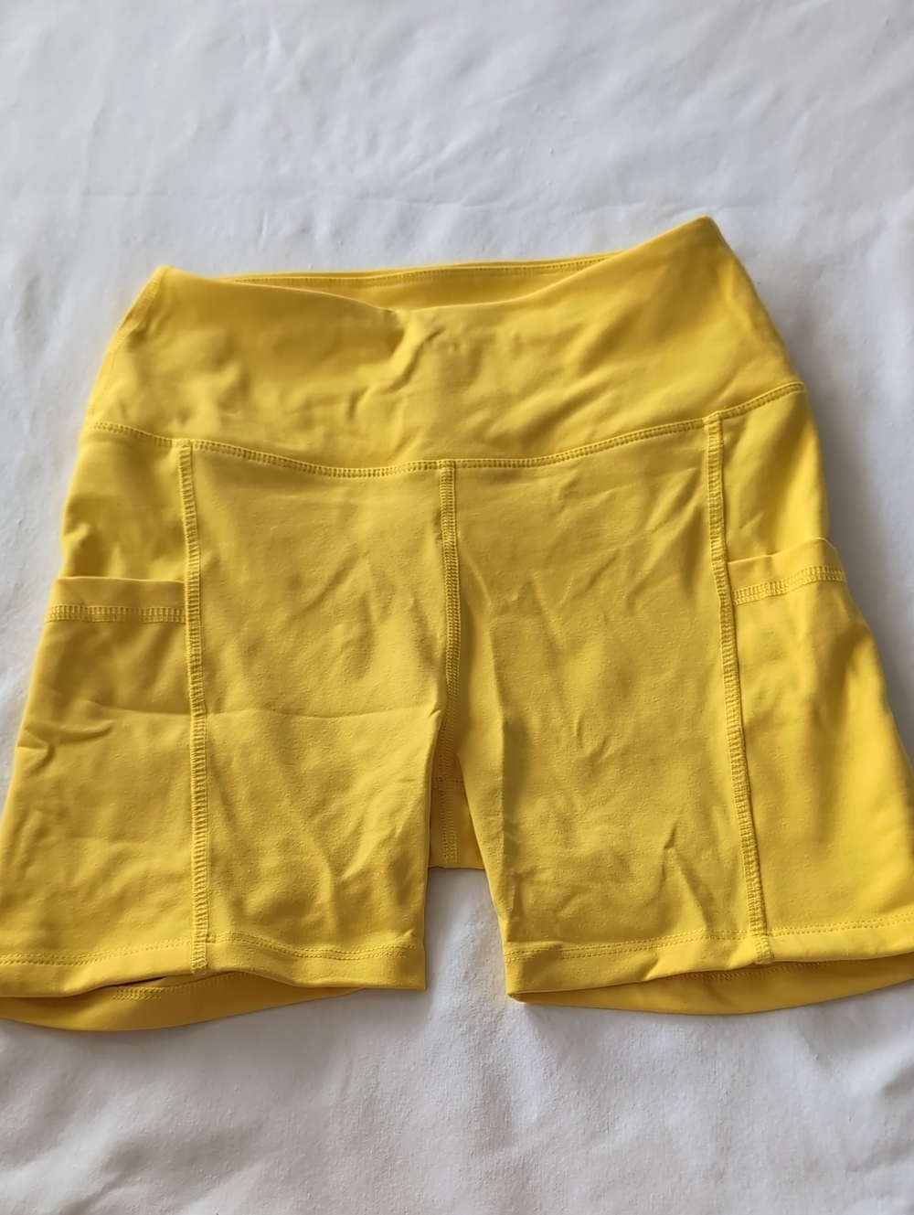 Women’s Yellow High-Waist Active Shorts
